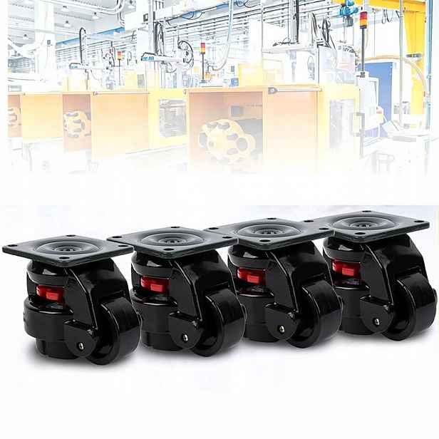 Vyrovnávací Kolečka Sada 4 500 Kg 360 Otočná, Nastavitelná Heavy Duty