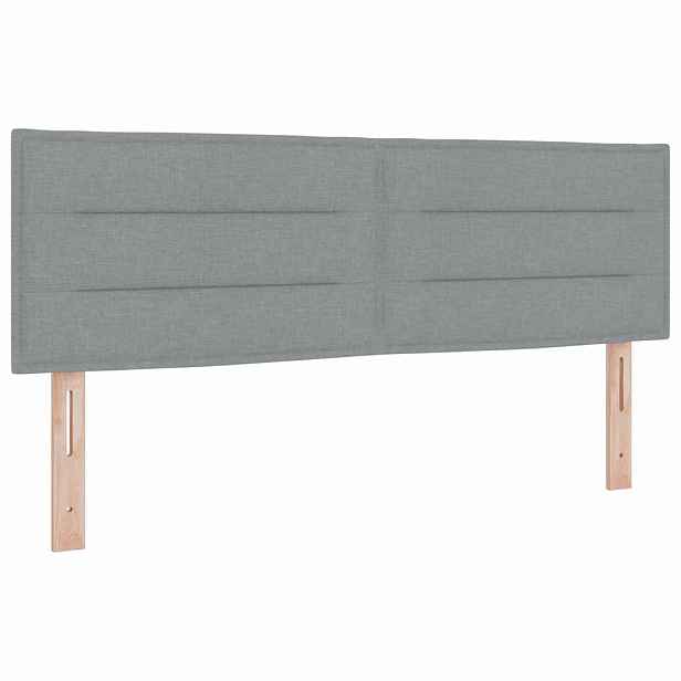 vidaXL Čelo postele Světle šedá textil
