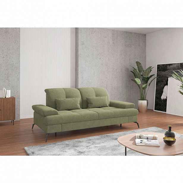 Sit & More TŘÍMÍSTNÁ POHOVKA, textil, světle zelená