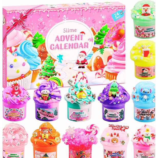 Adventní Kalendář Slime 24 Překvapení Plastická Hmota Pro Děti 2026