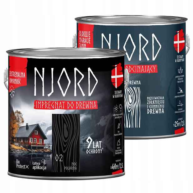 Njord Ochranná Impregnace Na Dřevo 2,5 L Polární Noc Njord Grunt 2,5 L