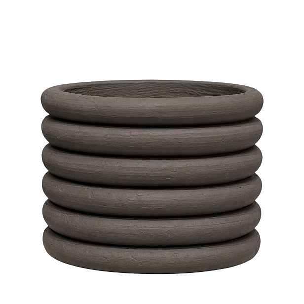 Pottery Pots Květináč Milo Low, barva hnědá, více velikostí - PotteryPots Velikost: L - ø 40,5 cm | v. 26 cm