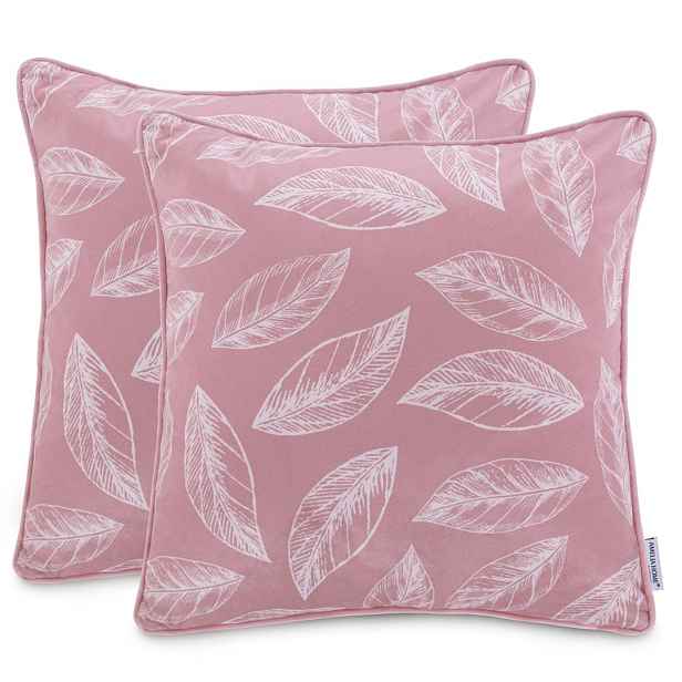Restilo Sada povlaků na polštáře CALM 2 ks 45x45 cm růžová/bílá II