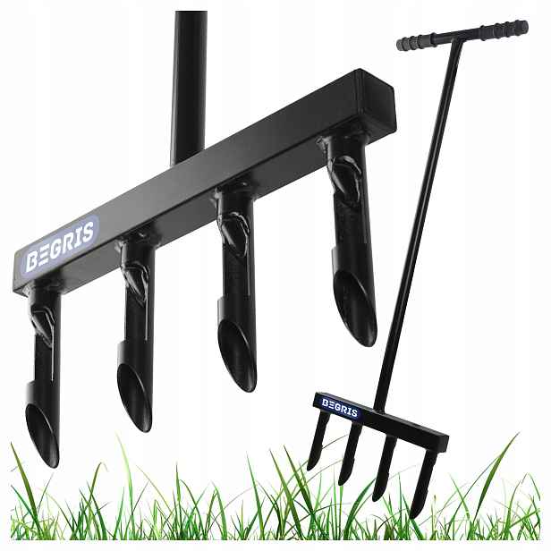 Provzdušňovač trávníku ruční trubkový provzdušňovač 105 cm hrotový vertikutátor