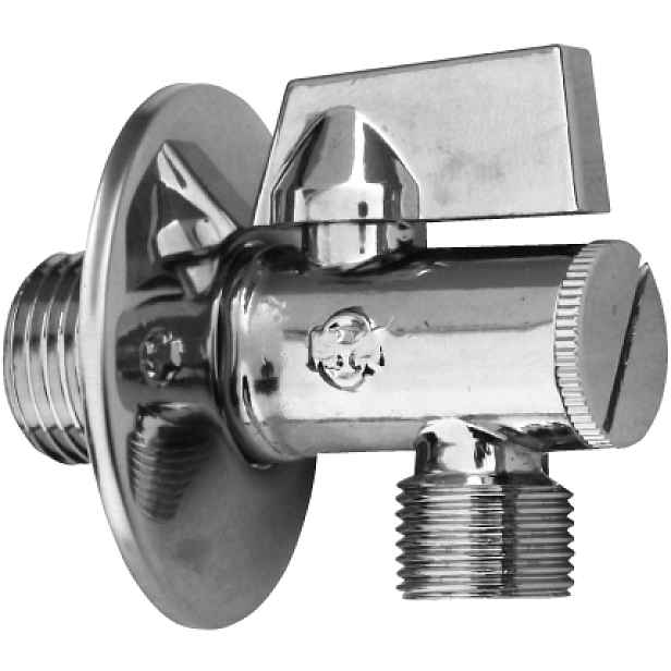 Ventil rohový s filtrem 1/2" x 3/8", Chrom RV0338, RAV Slezák