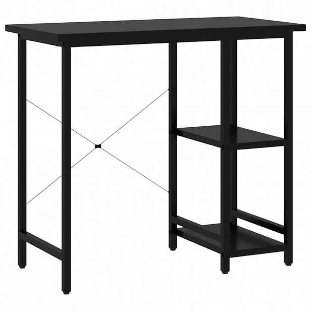 vidaXL PC stůl černý 80 x 40 x 72 cm MDF a kov