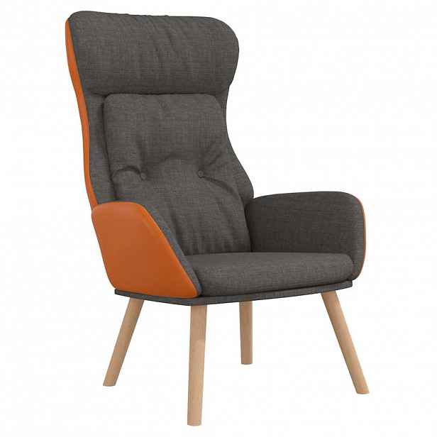 vidaXL Relaxační křeslo tmavě šedé textil a PVC