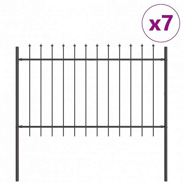 vidaXL Zahradní plot WOERDEN 7 ks 11,9 x 1,2 m Práškově lakovaná ocel