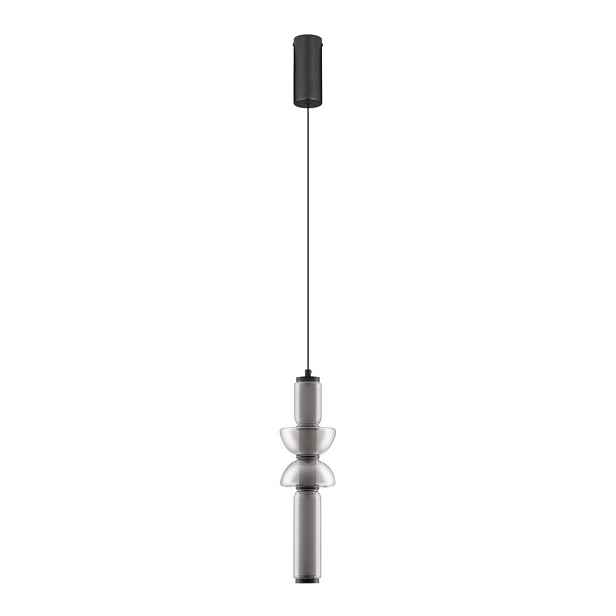 Šedé skleněné LED stmívatelné závěsné svítidlo ø 12 cm Ulon – Nova Luce