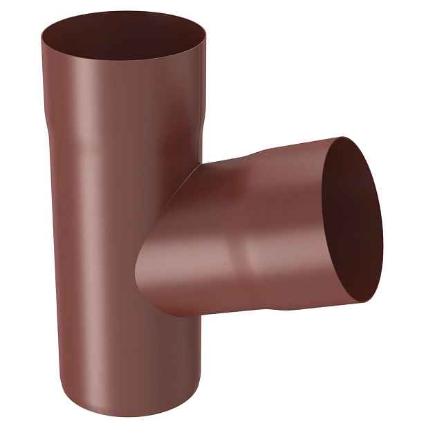 Odbočka svodu boční DEKRAIN ROBUST 80/80 RAL 3009 ocelově červená