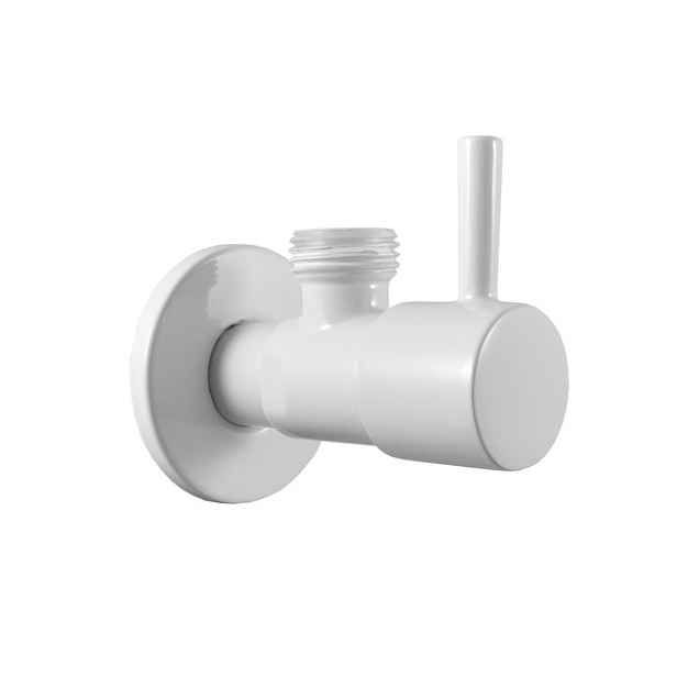 Ventil rohový s keramickým vrškem 1/2"x 1/2", Bílá - matná RV0212BMAT, RAV Slezák