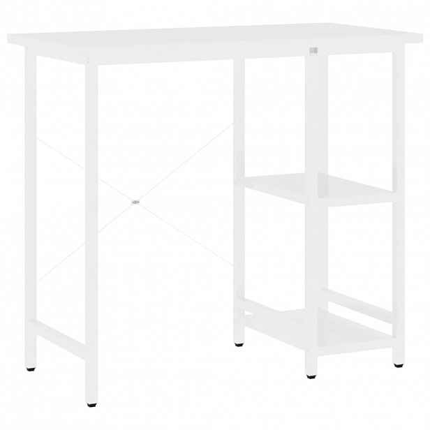 vidaXL PC stůl bílý 80 x 40 x 72 cm MDF a kov