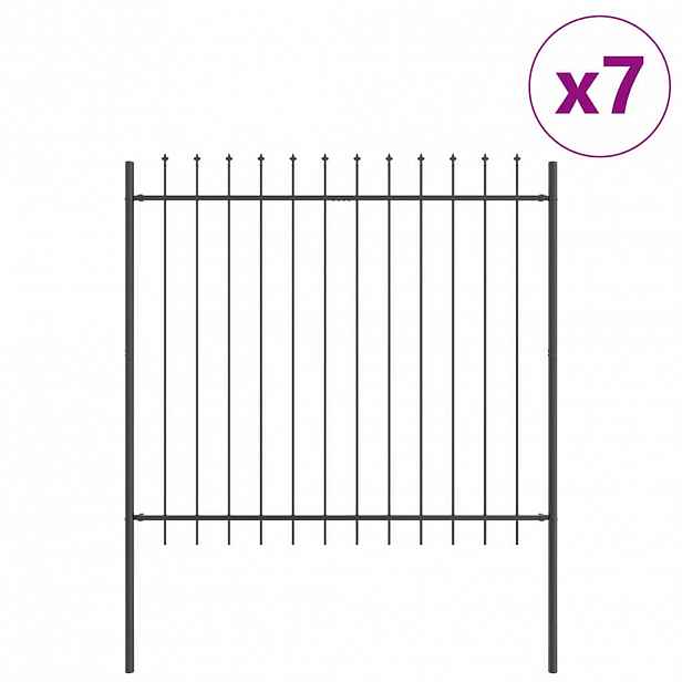 vidaXL Zahradní plot WOERDEN 7 ks 11,9 x 1,5 m Práškově lakovaná ocel