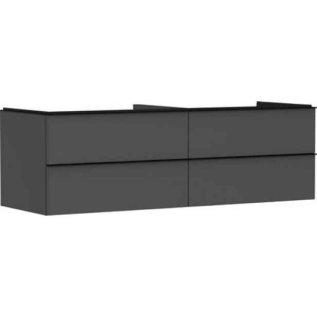 Skříňka pod umyvadlo pod desku Hansgrohe Xelu Q 156x49,5x55 cm šedá matná 54091670