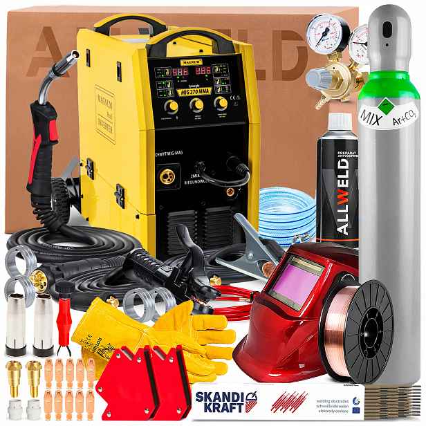Svářečka Magnum Mig 270 Mma 400V 270A Tig DC Mma Synergie S Ocelí A Alu