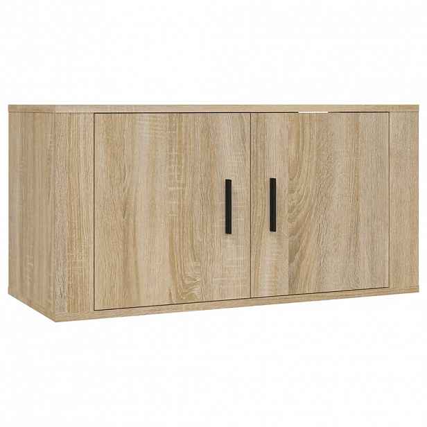 vidaXL Nástěnná TV skříňka dub sonoma 80 x 34,5 x 40 cm