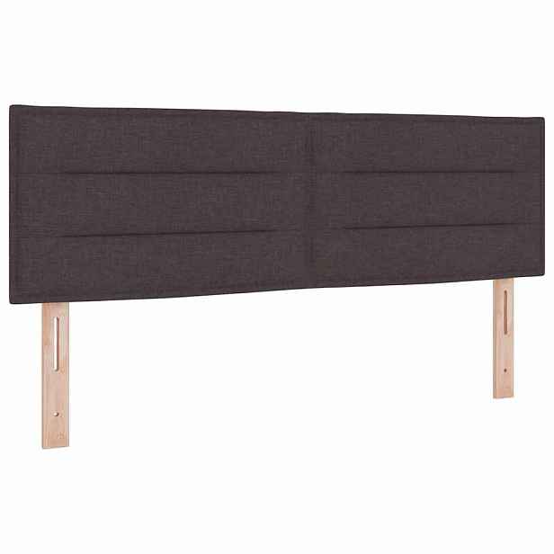 vidaXL Čelo postele Tmavě hnědá textil