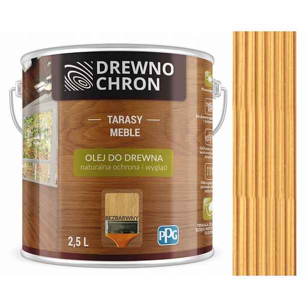Drewnochron Olej Na Dřevo, Terasy A Nábytek 2,5 L Bezbarevný