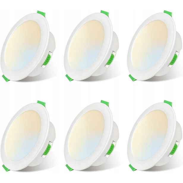 Led zapuštěné svítidlo ultra ploché 5W 480 lm sada 6, bílá, IP44