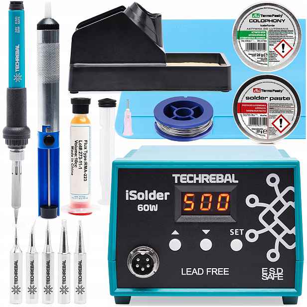 Pájecí Stanice Baňková Páječka Techrebal iSolder 60W Groty 900M Tavidlo