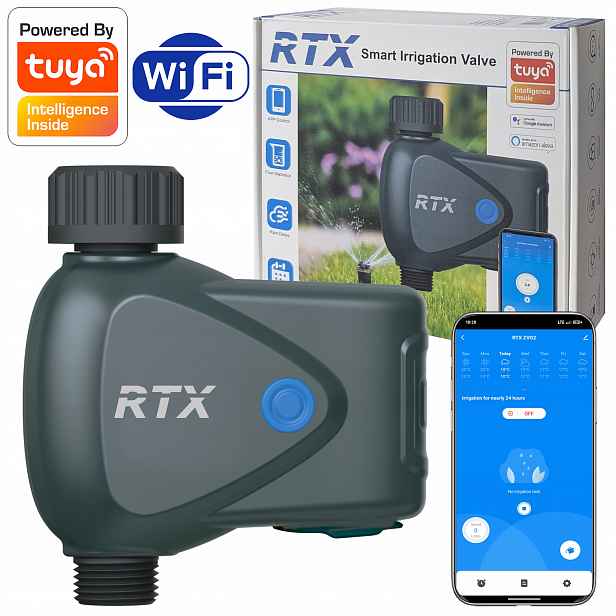 Rtx Ventilový systém zavlažování zahrady Tuya Wi-Fi Měření vody