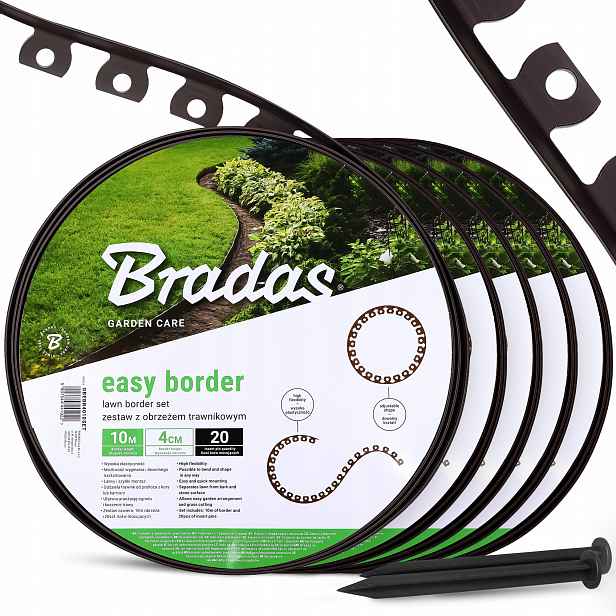 Trávníkový Lem 50 m 40 mm 100 x Kotvy Kolíky Upevňovací kolíky 18 cm Us-p