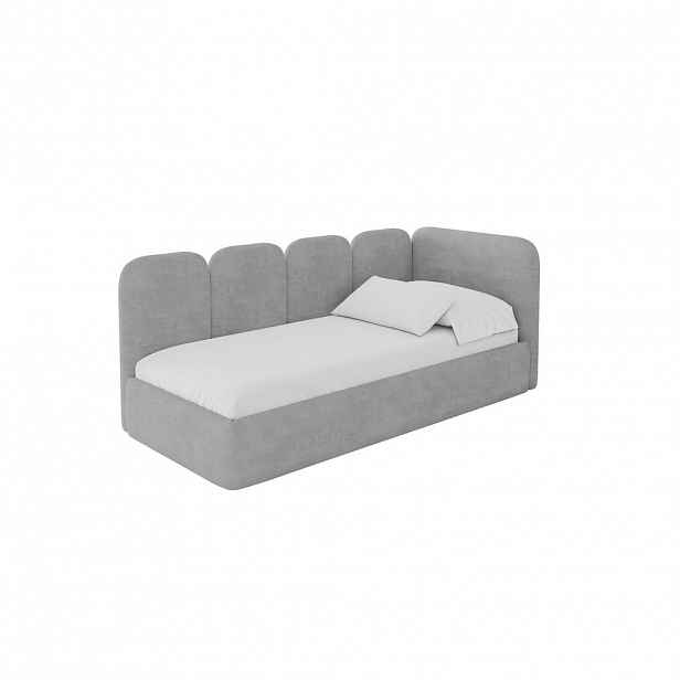 ALTDECOR JEDNOLŮŽKOVÁ POSTEL pro mládež s úložným prostorem, vlevo - VELY 100x200 šedá