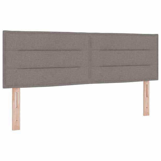 vidaXL Čelo postele Taupe textil