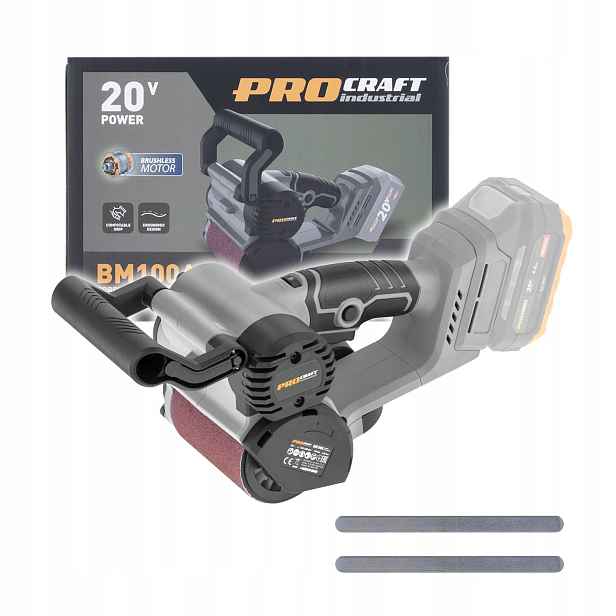 Akumulátorová pásová bruska (satinační bruska) Procraft Industrial BM100A