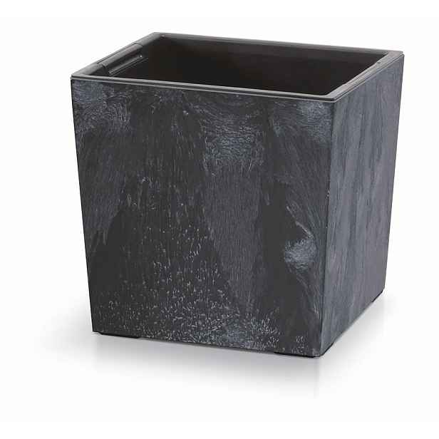 Prosperplast Květináč NURBI CUBE BETON EFFECT antracit, varianta 29,5 cm