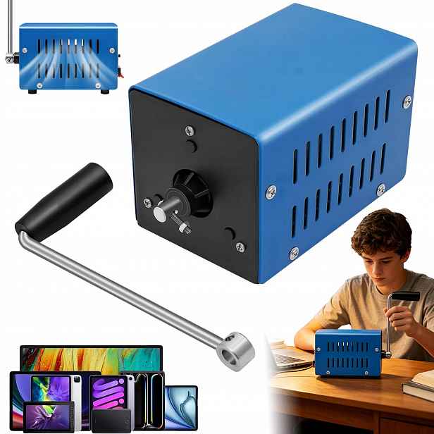 20W Nouzový Ruční Generátor Proudu S Víceportovým Campingem, Modrý
