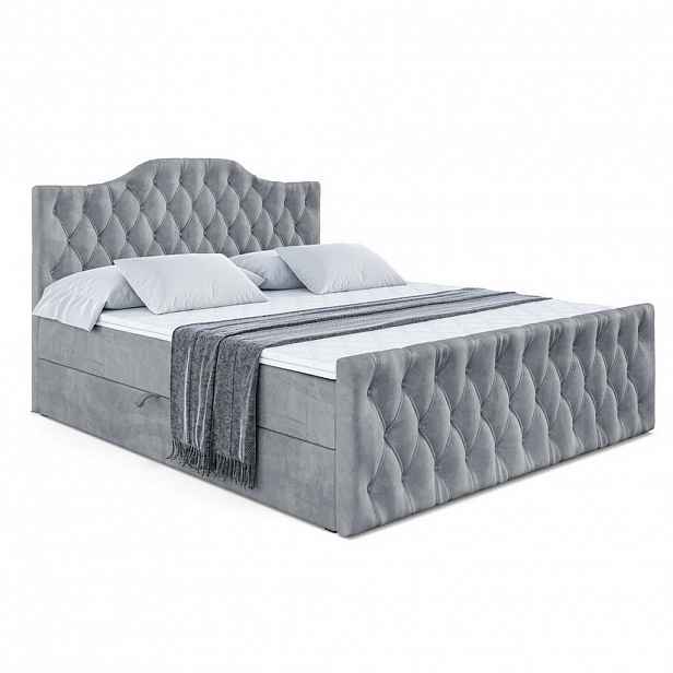 ALTDECOR AMERICKÁ postel VILA-1-Z – 120 × 200 cm – H4 – šedá