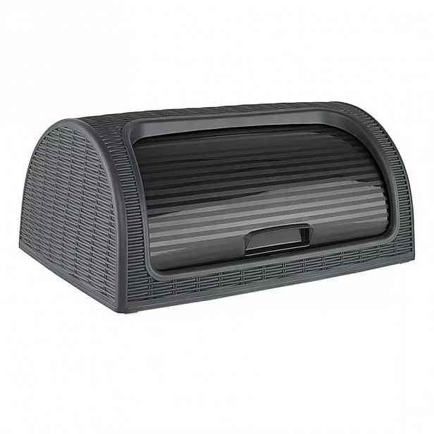 Chlebník rattan 41,7x26,9x18,1 popelavý