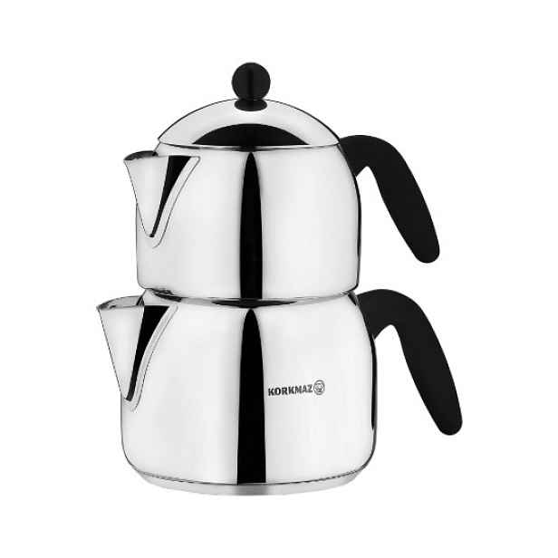 Dvojitá turecká čajová konvice, nerezová ocel, 0,7L/1,4L, "Orbit" - Ko
