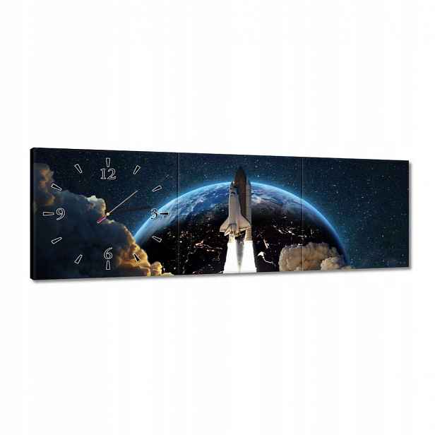 Hodiny 90x30 Start rakety do vesmíru