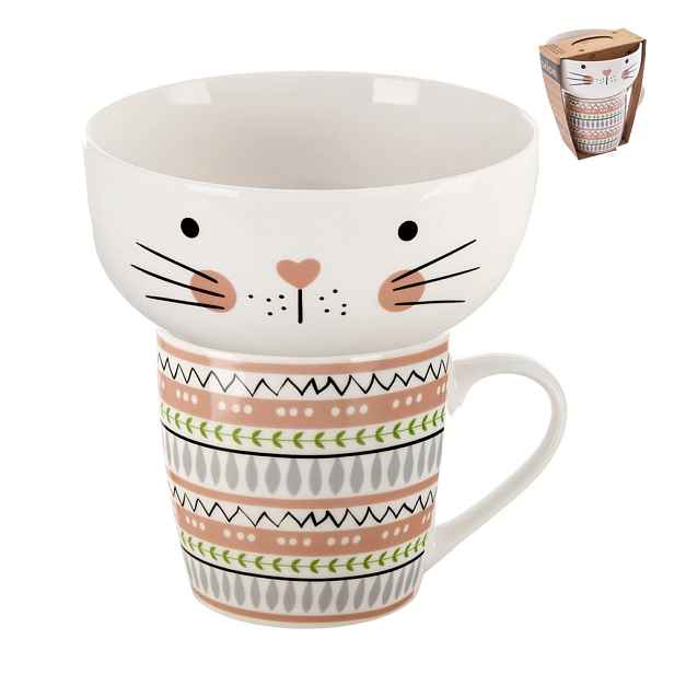 Porcelánový set hrnku a misky 2 ks 350 ml – Orion