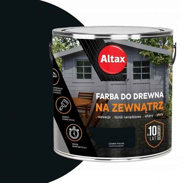 Altax Barva na dřevo Renovační 2,5L Černý Lesk