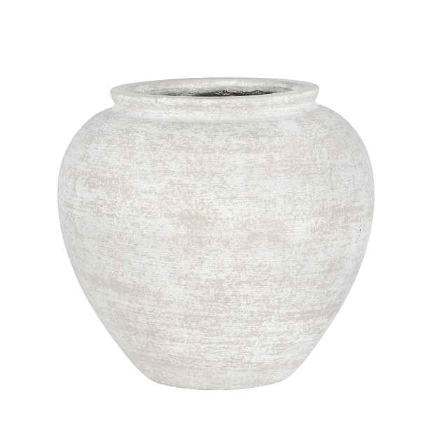 Pottery Pots Květináč Orba, barva ovesně bílá, vel. L - ø 52 cm | v. 48 cm - PotteryPots