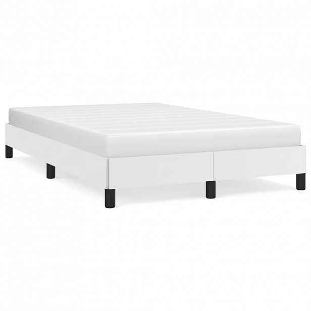 vidaXL Rám postele bez matrace bílý 120x190 cm umělá kůže