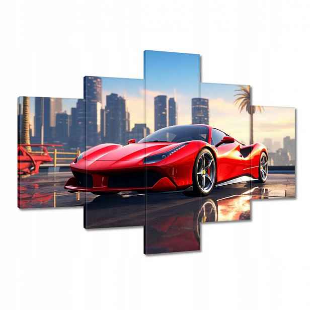 Obrazy 100x70 Červené Ferrari