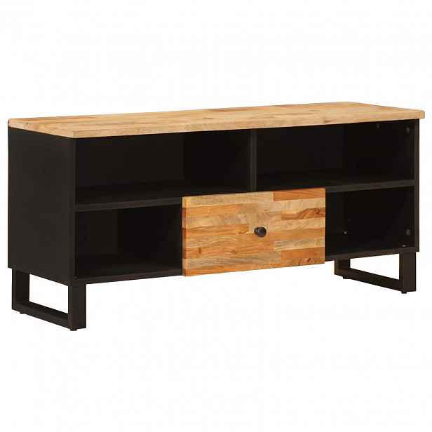 vidaXL Televizní skříň Hnědá 100 x 33 x 46 cm Masivní mangové dřevo