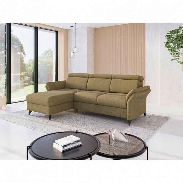 Sit & More ROHOVÁ SEDAČKA, textil, olivově zelená
