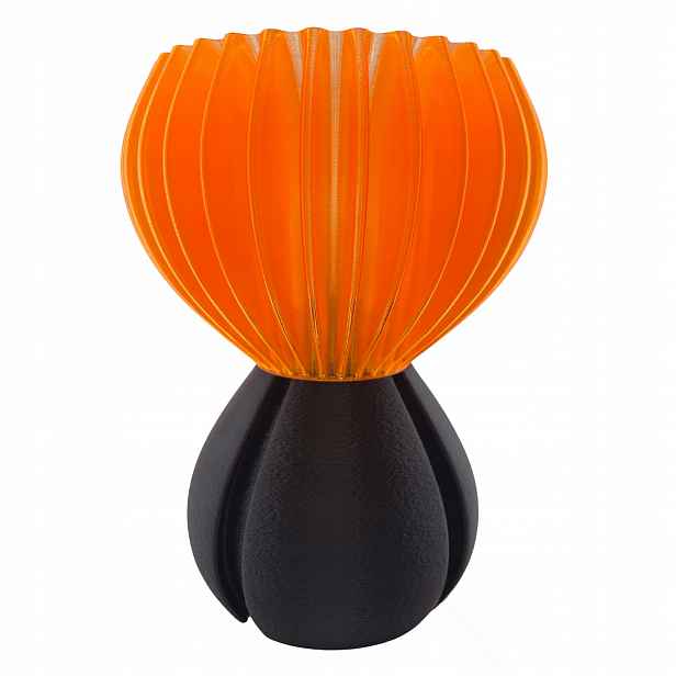 Designová stolní lampa 3D Forge Saku E27 29 cm černá oranžová