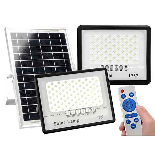Solární Led reflektor 60W IP67 pro garážovou zahradu