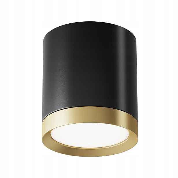 Stropní svítidlo tuba spotová bodová lampa kulatá černá zlatá Maytoni