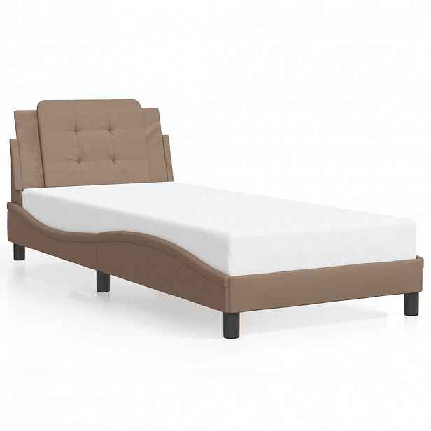 vidaXL Rám postele bez matrace Zadar cappuccino 90x190 cm umělá kůže