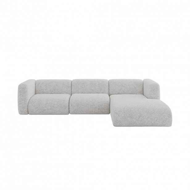 ALTDECOR ROHOVÁ SEDAČKA S PRAVOU OTOMANOU MIRA-L2 318x179x89 Šedá Velur