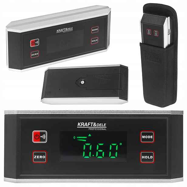 Elektronická digitální magnetická vodováha 150 mm LCD Kraft&Dele