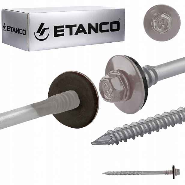 Šrouby ETANCO6,4/7,0x170 mm pro sendvičové panely, betonu, dřevo 9007 100 Ks