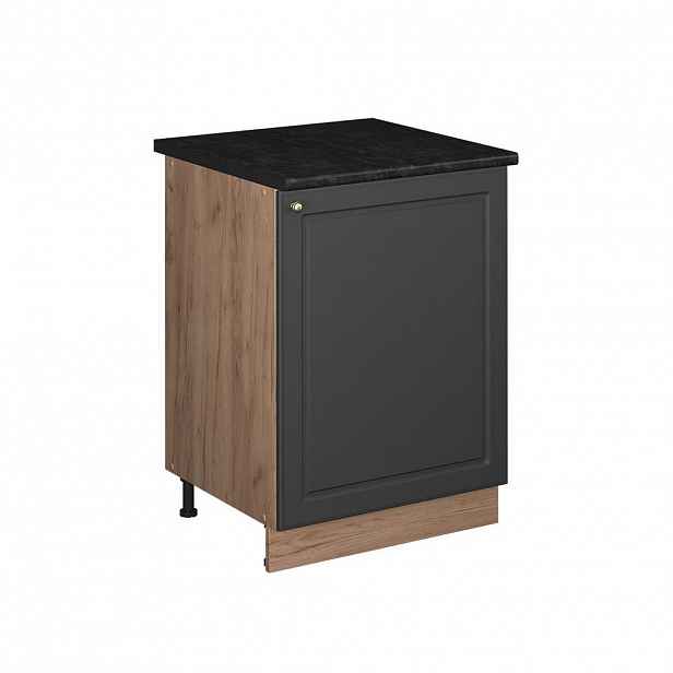 Vicco SPODNÍ SKŘÍŇKA KUCHYŇSKÉ LINKY Fame-Line, Anthrazit-Gold Landhaus/Zlatý mocný dub, 60 cm 1 dvířka s pracovní deskou